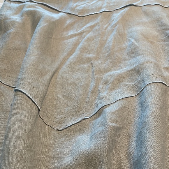 Cabi 100% Linen Maxi skirt Sz S/M Corseted Closure Grey EUC - Picture 9 of 9